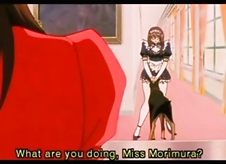 Jeux lesbiens avec gode avec une soubrette hentai