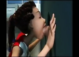 Glory hole brûlant en dessin animé adulte